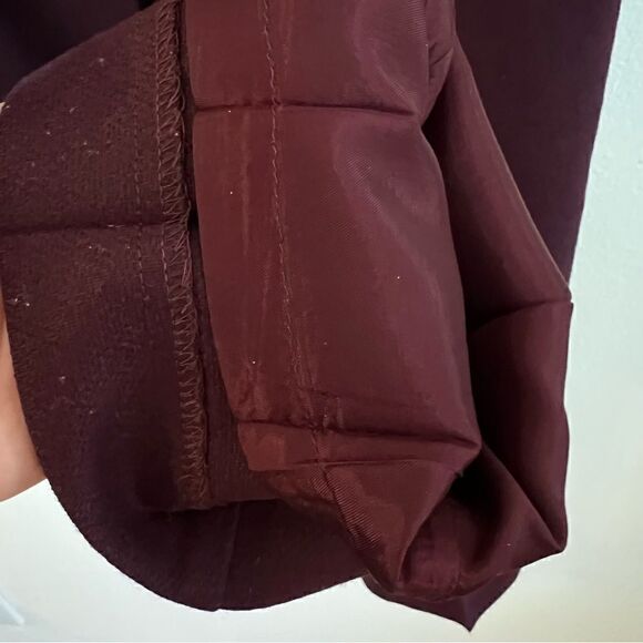 Vintage wool pants women Camdan Place size 8 burgundy pleated front career lined - Picture 3 of 7